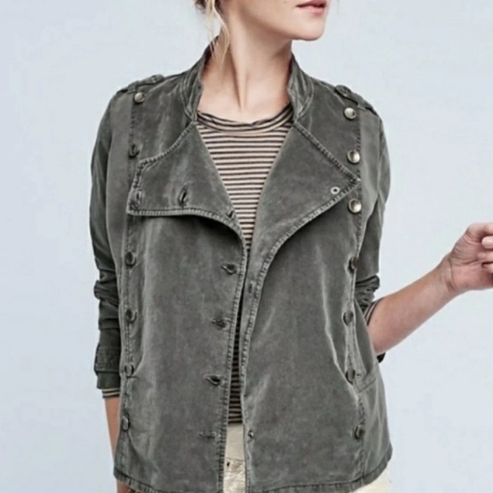 Anthropologie Marrakech Utility Boho Moto Jacket Small